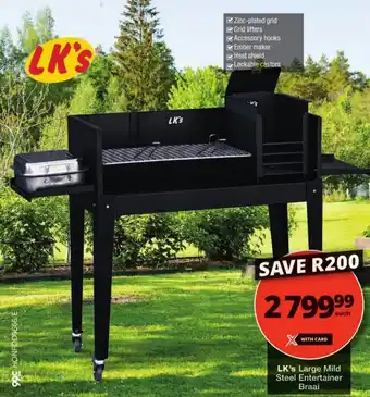 Checkers LK's Large Mild Steel Entertainer Braai offer
