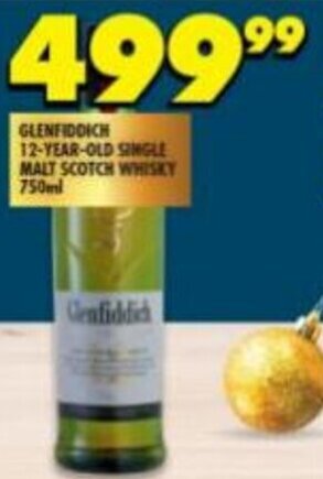 Shoprite Liquor Glenfiddich 12-Year-Old Single Malt Scotch Whisky 750ml offer