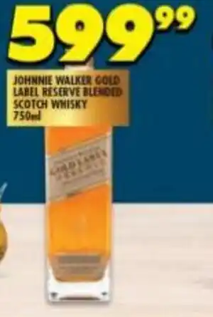 Shoprite Liquor Johnnie Walker Gold Label Reserve Blended Scotch Whisky 750ml offer