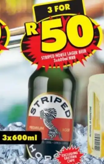 Shoprite Liquor Striped Horse Lager Beer 3x600ml offer