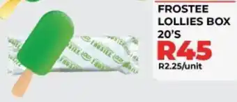 1UP Frostee lollies box offer