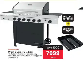 Makro Megamaster Origin 6-Burner Gas Braai offer