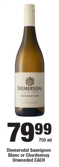 OK Liquor Diemersdal Sauvignon Blanc or Chardonnay Unwooded offer