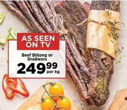 Food Lover's Market Beef Biltong or Droëwors offer