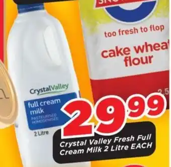 OK Grocer Crystal Valley Fresh Full Cream Milk offer