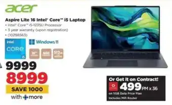 HiFi Corp Acer Aspire Lite 16 Intel Core i5 Laptop offer