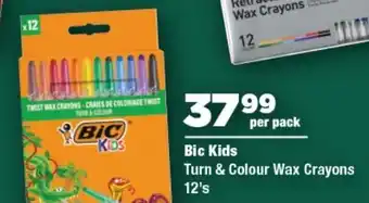 OK Foods Bic Kids Turn & Colour Wax Crayons offer