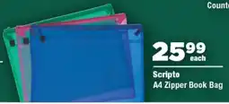 OK Foods Scripto A4 Zipper Book Bag offer