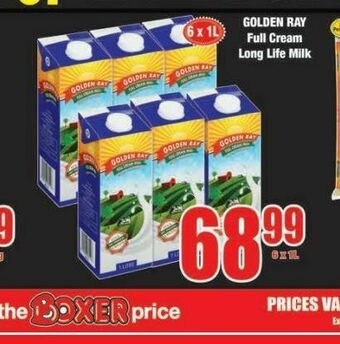 Boxer Golden ray milk offer