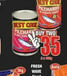 Boxer Best cook pilchards in tomato sauce 2 offer