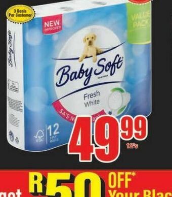 Boxer Baby soft toilet paper offer