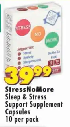 Shoprite Stress NoMore Sleep & Stress Support Supplement Capsules offer