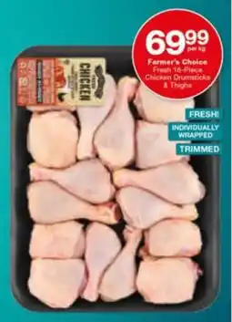 Checkers Hyper Farmer's Choice Fresh Chicken Drumsticks & Thighs offer