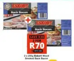 Checkers Hyper Eskort Wood Smoked Back Bacon offer