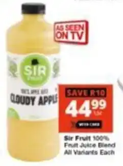 Checkers Hyper Sir Fruit 100% Fruit Juice Blend All Variants offer