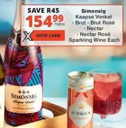 Checkers Liquor Shop Simonsig Kaapse Vonkel offer