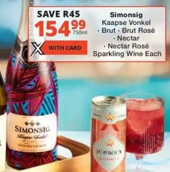 Checkers Liquor Shop Simonsig Kaapse Vonkel offer