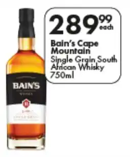 Liquor City Bain's Cape Mountain Single Grgin South African Whisky offer