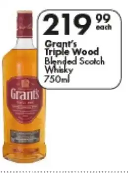 Liquor City Grant's Triple Wood Blended Scotch Whisky offer