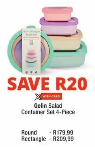 Checkers Gelin Salad Container Set offer