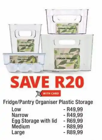 Checkers Fridge/Pantry Organiser Plastic Storage offer