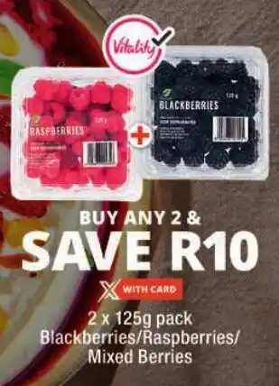 Checkers Blackberries/Raspberries/ Mixed Berries offer