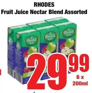 Boxer Superstores RHODES Fruit Juice Nectar Blend Assorted offer