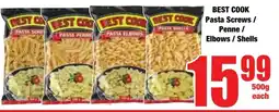 Boxer Superstores BEST COOK Pasta Screws/ Penne/ Elbows/ Shells offer