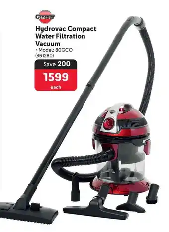 Makro GENESIS Hydrovac Compact Water Filtration Vacuum offer