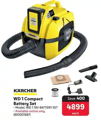 Makro KARCHER WD 1 Compact Battery Set offer