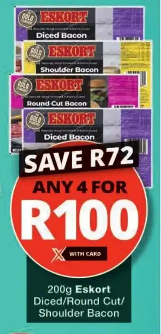 Checkers Eskort Diced/Round Cut/ Shoulder Bacon offer