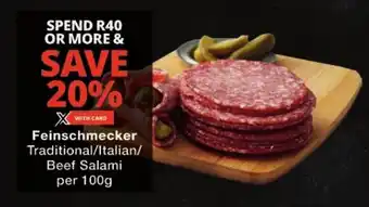 Checkers Feinschmecker Traditional/Italian/ Beef Salami offer