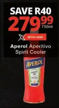 Checkers Aperol Aperitivo Spirit Cooler offer