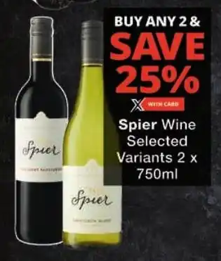 Checkers Spier Wine Selected Variants offer