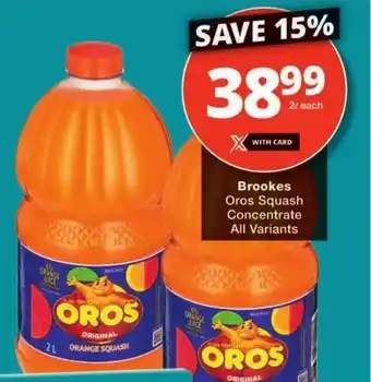 Checkers Brookes Oros Squash Concentrate All Variants offer