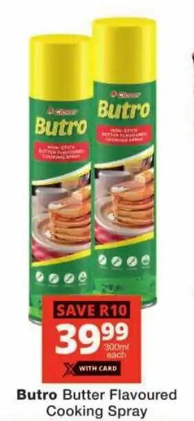 Checkers Butro Butter Flavoured Cooking Spray offer