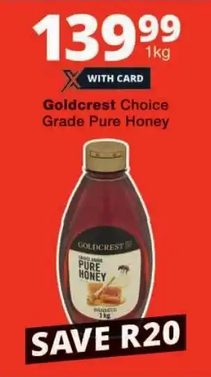 Checkers Goldcrest Choice Grade Pure Honey offer