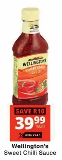 Checkers Wellington's Sweet Chilli Sauce offer