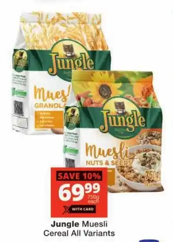 Checkers Jungle Muesli Cereal All Variants offer