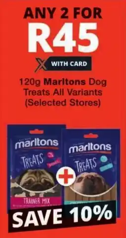 Checkers Marltons Dog Treats All Variants offer