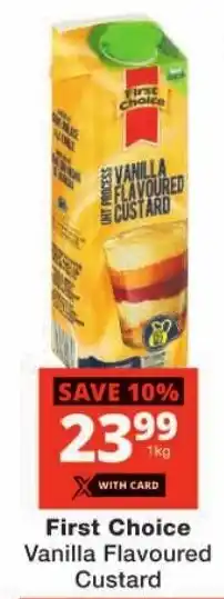 Checkers First Choice Vanilla Flavoured Custard offer