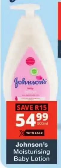 Checkers Johnson's Moisturising Baby Lotion offer