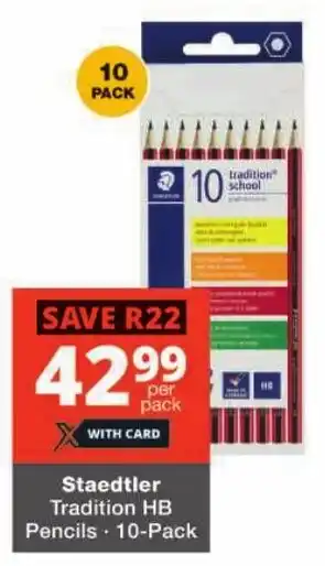 Checkers Staedtler Tradition HB Pencils offer