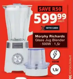 Checkers Morphy Richards Glass Jug Blender offer