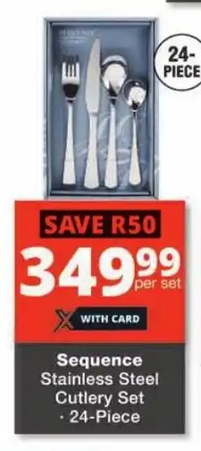 Checkers Sequence Stainless Steel Cutlery Set offer