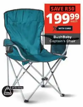 Checkers BushBaby Captain's Chair offer