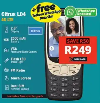 Checkers Citrus L04 4G LTE offer