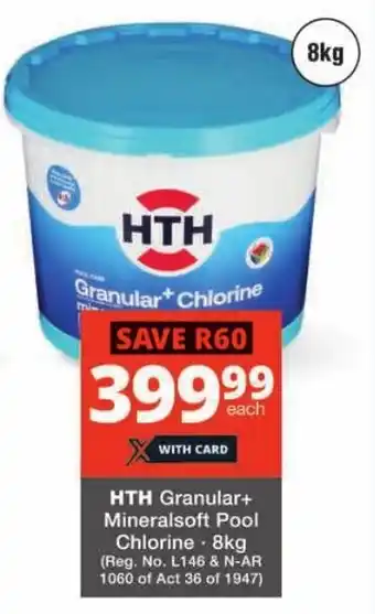 Checkers HTH Granular+ Mineralsoft Pool Chlorine offer