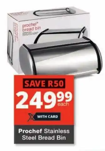 Checkers Prochef Stainless Steel Bread Bin offer