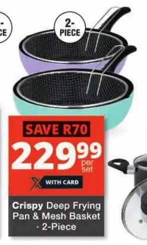 Checkers Crispy Deep Frying Pan & Mesh Basket offer